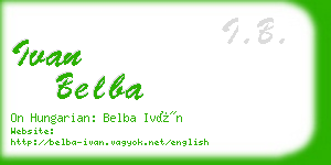 ivan belba business card